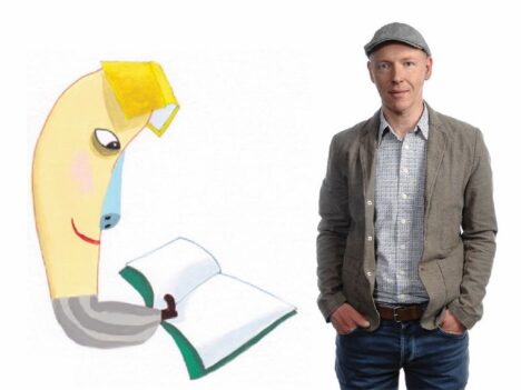 A reading book banana and its illustrator, Cato Thau-Jensen