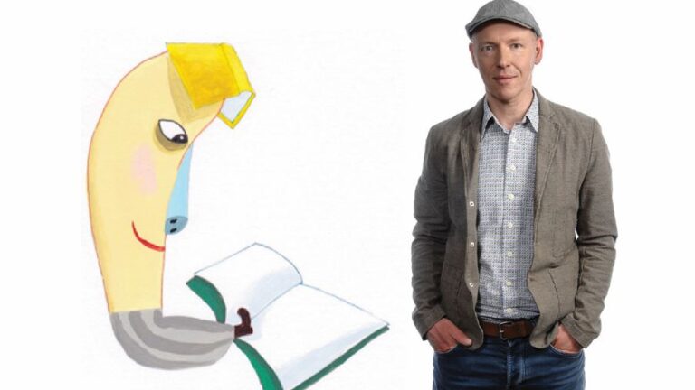 A reading book banana and its illustrator, Cato Thau-Jensen