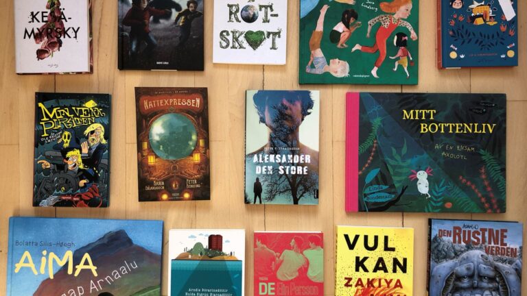 Bilder på omslagen till de böcker som är nominerade till Nordiska rådets barn- och ungdomslitteraturpris 2021