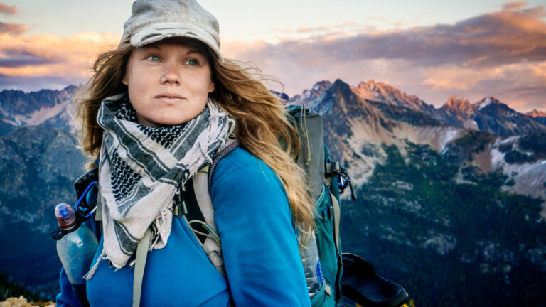 Linda Åkerberg på The Pacific Crest Trail -polulla.