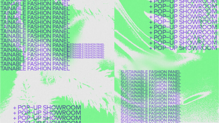 Text: Fashion Panel + pop up showroom