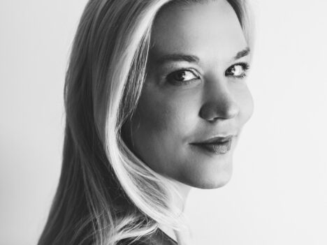 Black and white photograph of Johanna Holmström